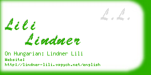 lili lindner business card